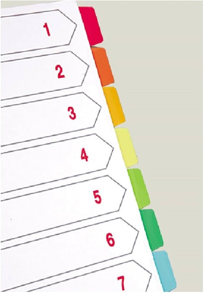 Amazon | テージー カラーインデックスPP A4 2穴 6山(6色) IN-1406