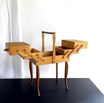 Amazon | フランスアンティーク裁縫箱脚付西洋家具洋裁ソーイング