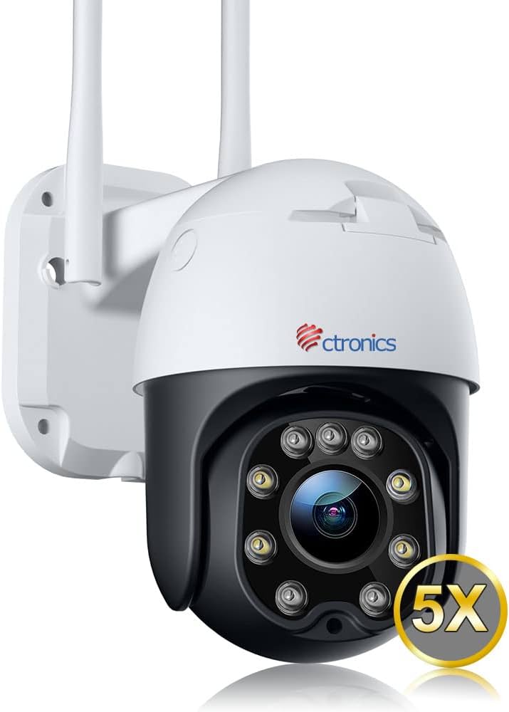 Amazon.co.jp: 【5倍光学ズーム・自動追尾 】Ctronics 防犯カメラ 屋外
