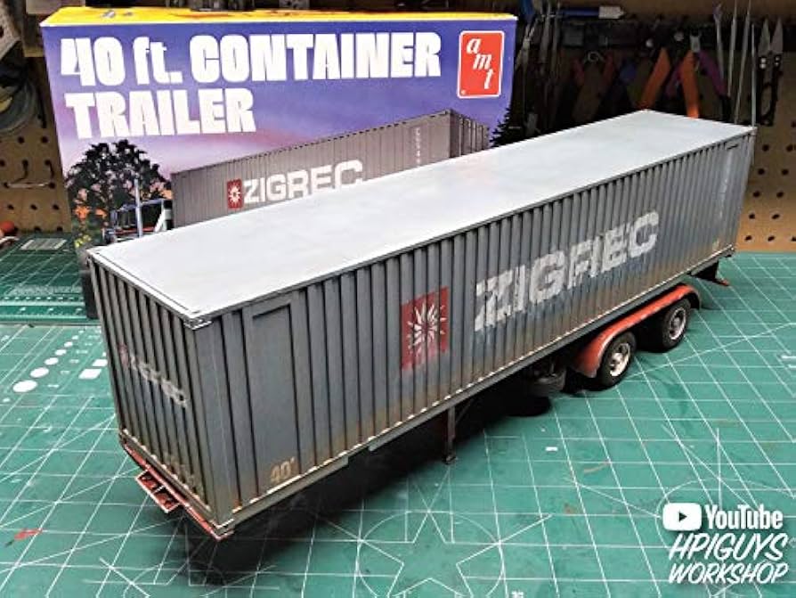 Amazon | AMT 1/24 40フィートコンテナ セミトレーラー プラモデル