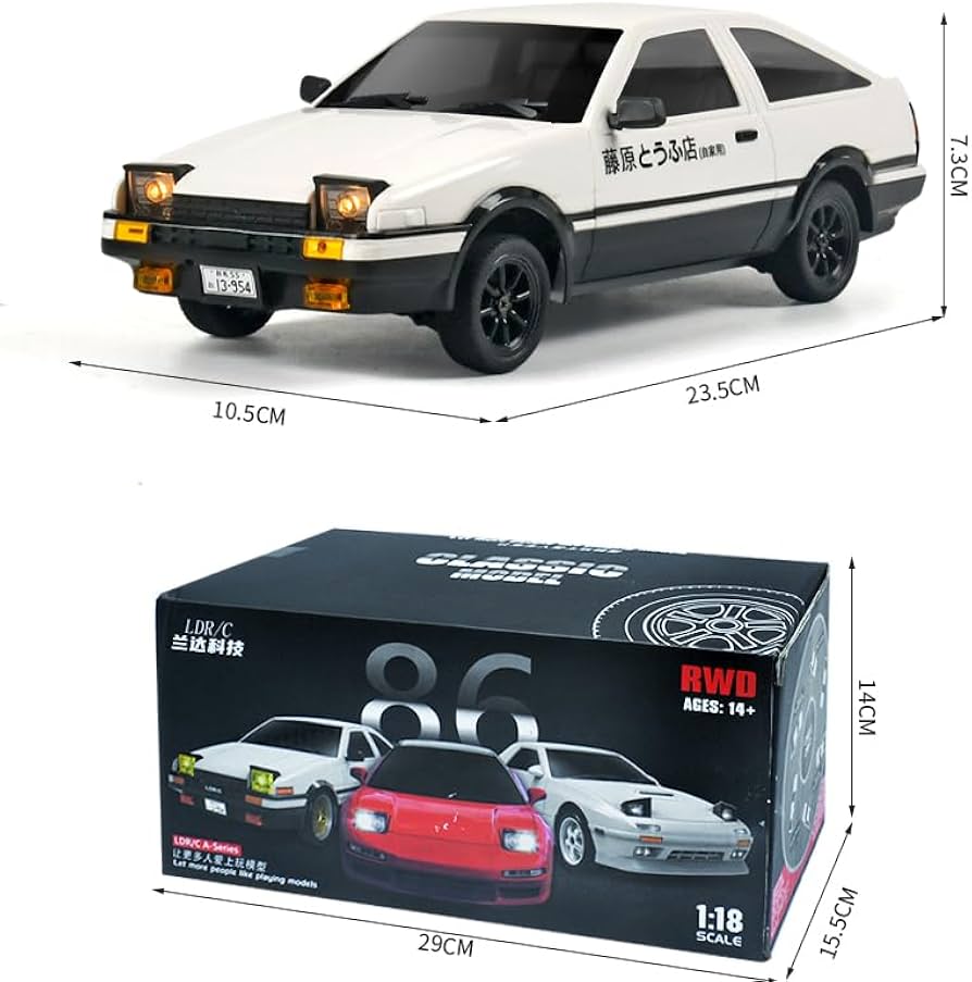 Amazon.co.jp: LDR/C 1/18ドリフトカー AE86 RCラジコンカー ドリフト