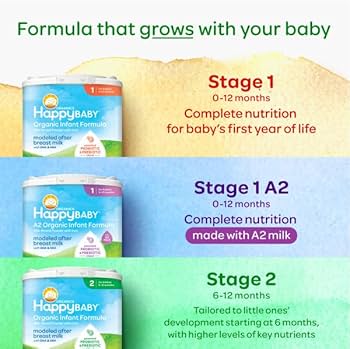 Amazon.com : Happy Baby Organics Stage 1 A2 Infant Formula, 0 12