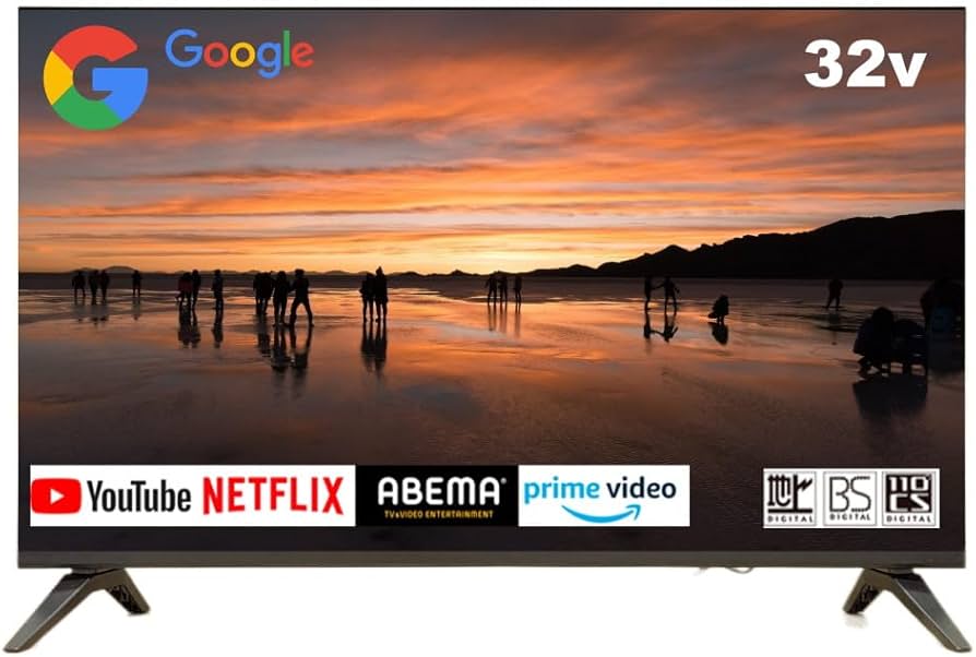 Amazon | 日本生産 32型 Google塔載テレビ（ダブルチューナー搭載
