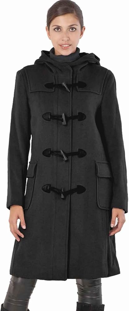 Amazon.com: BGSD Women Lisa Wool Blend Hooded Long Walking Toggle