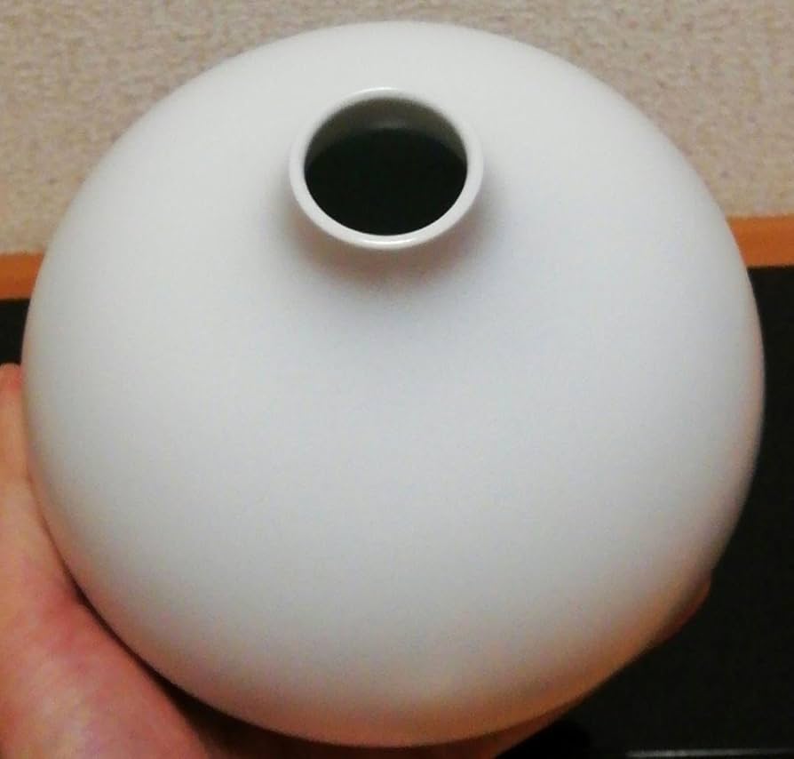 Amazon.co.jp: 人間国宝 前田昭博作 白磁 花入 壺 共箱 略歴付 花瓶