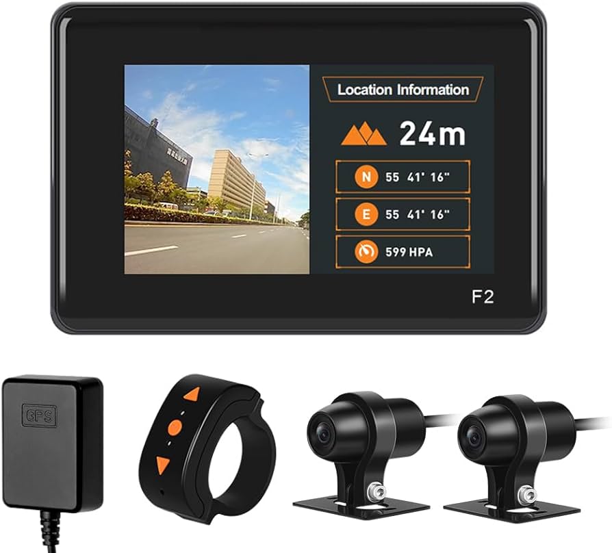 Amazon.co.jp: Motocam バイク用ドライブレコーダー 前後カメラ 3