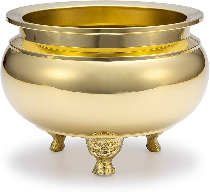 Amazon｜仏壇屋 滝田商店 仏具 香炉 机上香炉 磨き 5寸 胴径15cm×高さ