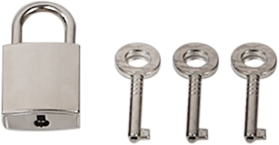 Mini Metal Lock - Zinc Replacement Pad-Lock with Keys, Mirror