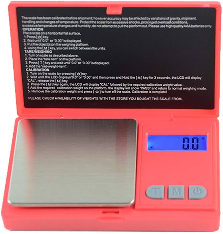 AWS MAX-700 Digital Scale 700g x 0.1g (Red) : Amazon.co.uk
