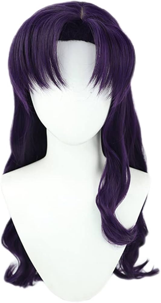 Amazon.co.jp: コスプレウィッグ ネット付き EVA 葛城ミサト パープル