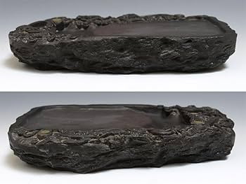 Amazon.co.jp: 中国美術 端渓硯 くよくがん 三匹の龍の見事な雲龍彫 眼