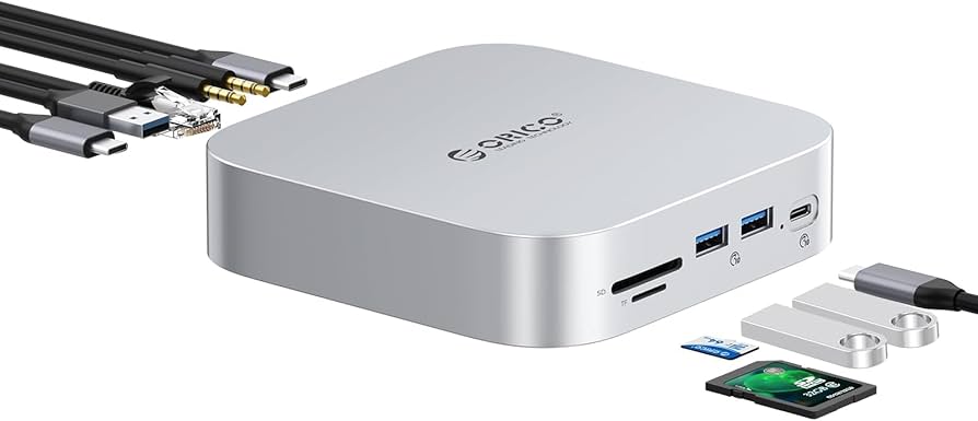 Amazon.com: ORICO MiniLink Mac mini M4 Dock & Stand, 2 × 10Gbps