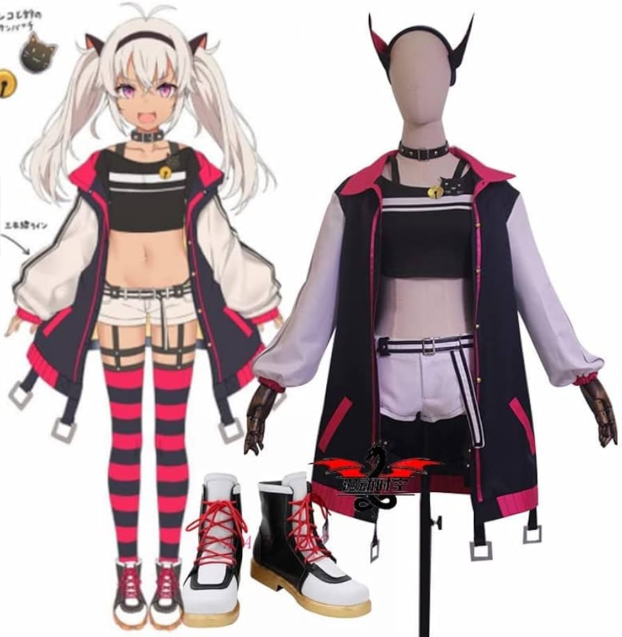 Amazon.co.jp: バーチャルYouTuber 魔使マオ コスプレ衣装+靴