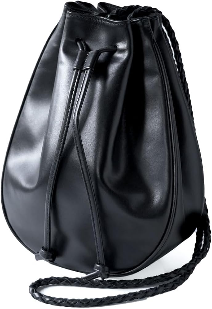 Amazon | [デイズアート] ショルダーバッグ 巾着 本革 ポーチ スムース