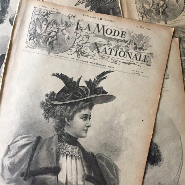 Amazon.co.jp: 19世紀 フランスアンティーク 永遠の淑女とモード新聞