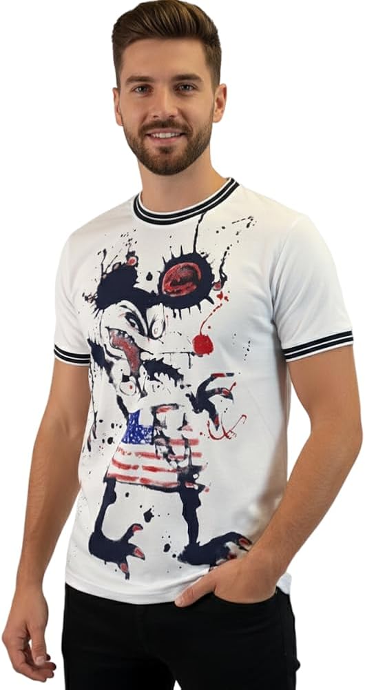 Fear and Loathing in Las Vegas Mouse Dr Gonzo T-Shirt Stripe Shirt