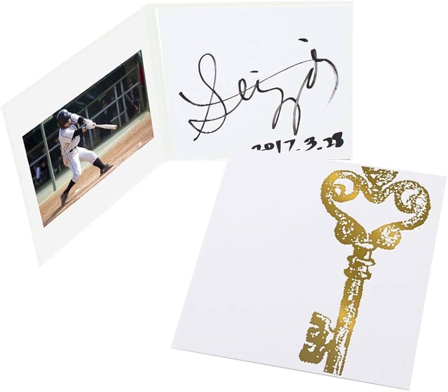 Amazon.co.jp: 【サイン色紙】サイン台紙（サイン ＋ 写真が入る）かぎ