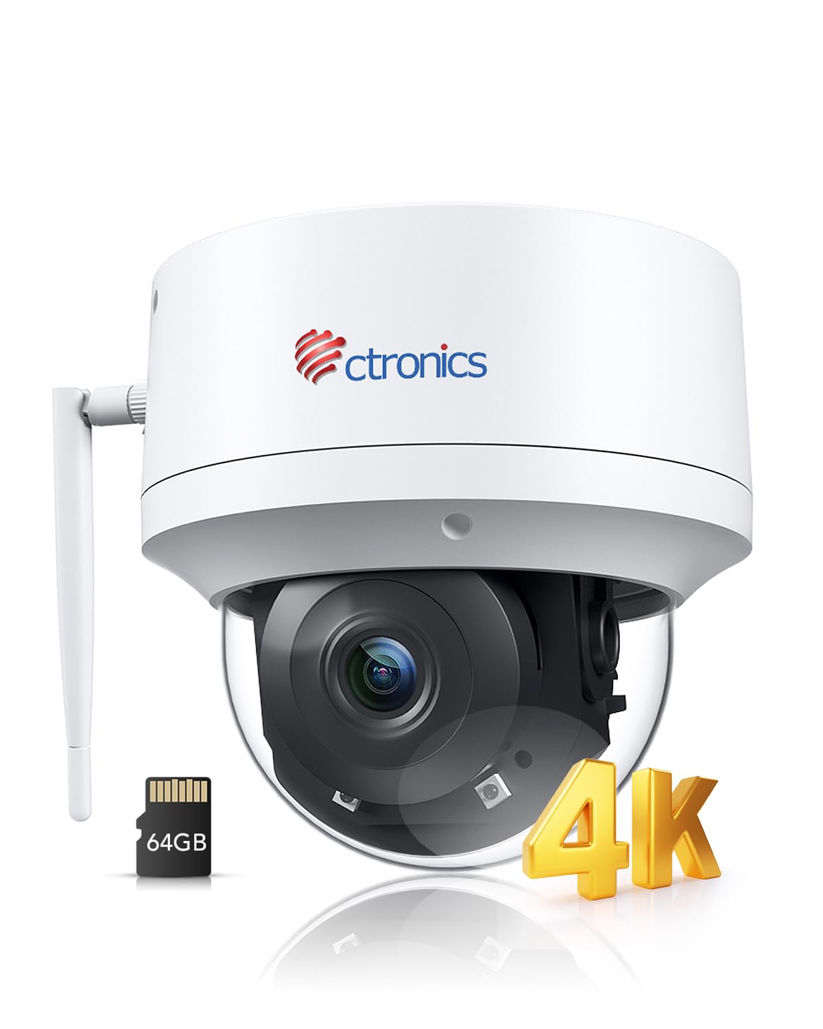Amazon.co.jp: Ctronics 防犯カメラ 屋外 4K 人/ペット/車両検知 AI