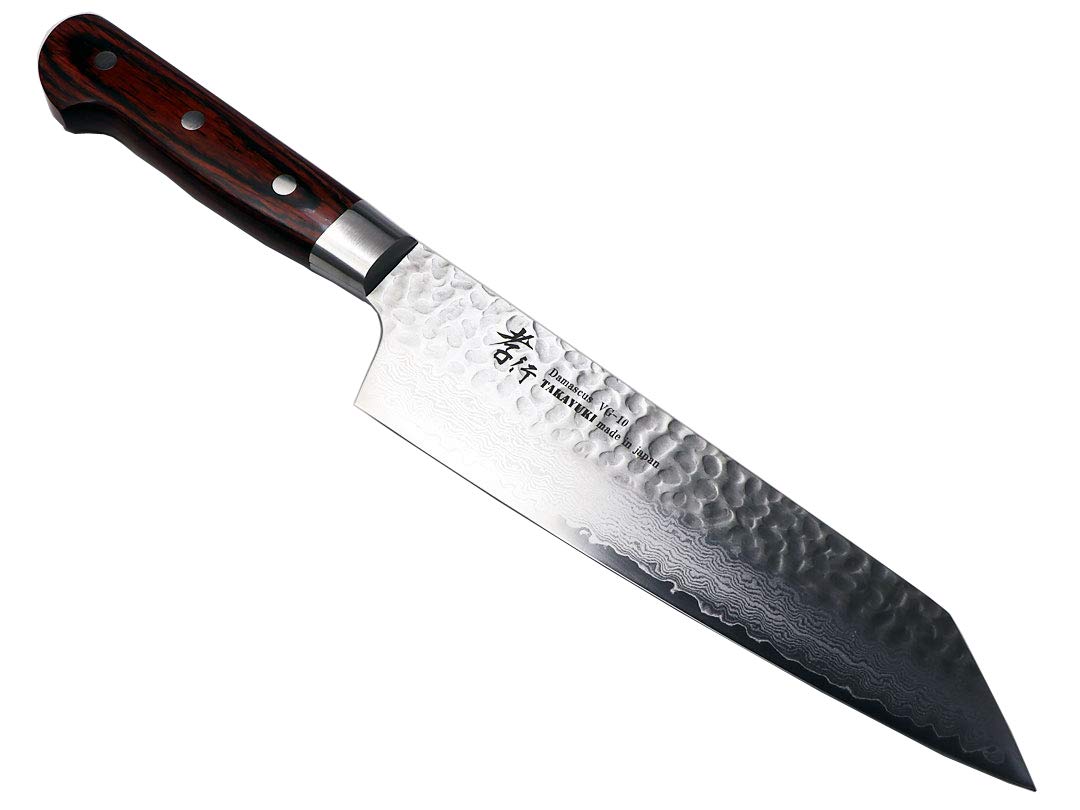 Amazon | V金10号ダマスカス33層鎚目 剣型牛刀（切付牛刀）190 | 堺