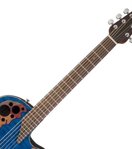Amazon.com: Ovation CE44P-8TQ Acoustic-Electric Guitar, Trans Blue