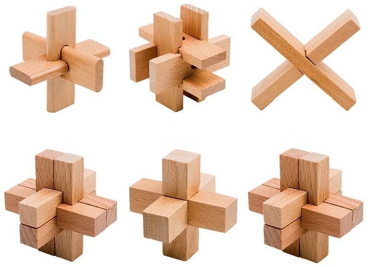 Amazon.co.jp: Homilius 立体パズル 6個セット レベル1~6 木製の知育