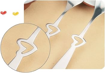 Amazon.com: OSALADI Heart-Shaped Handle Spoon and Fork Set
