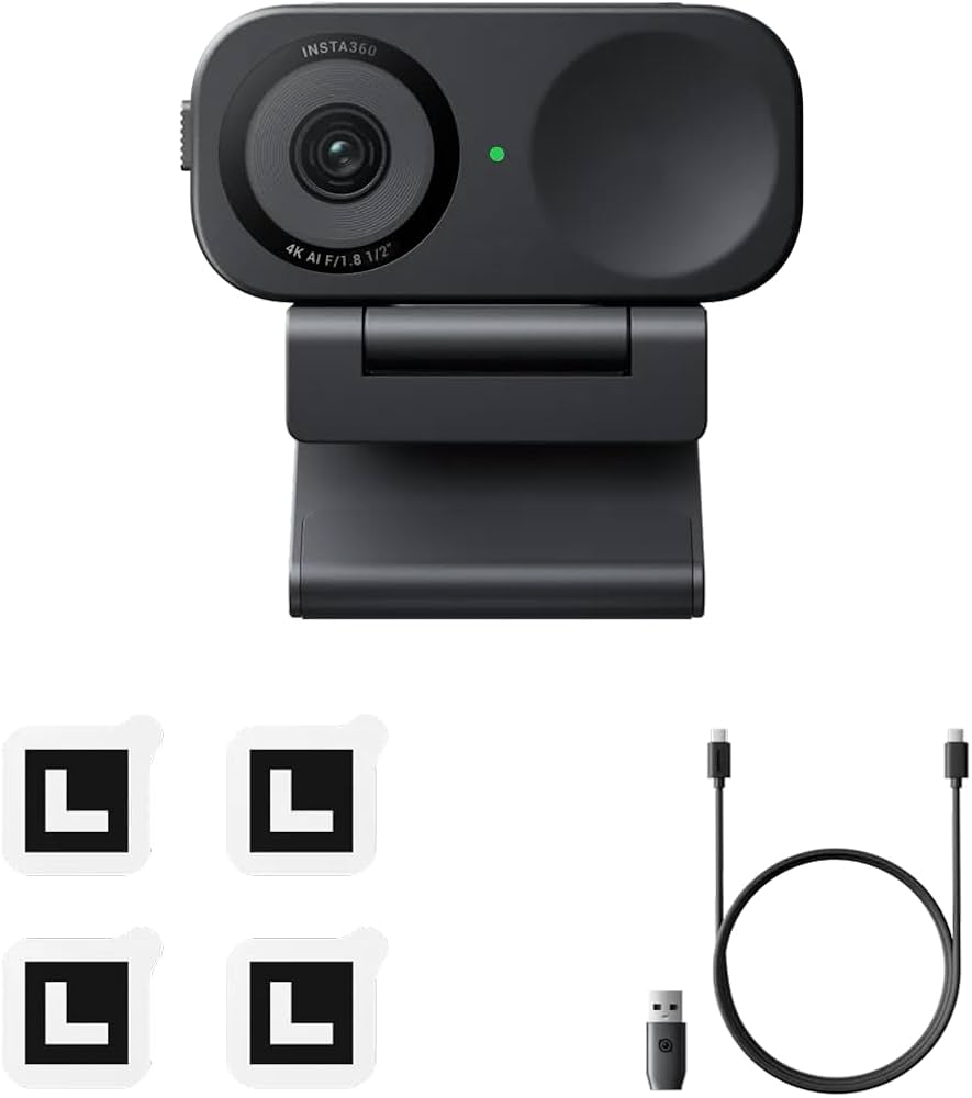 Insta360 Link 2 C Webcam 4K alimentada por IA com sensor de 1,27