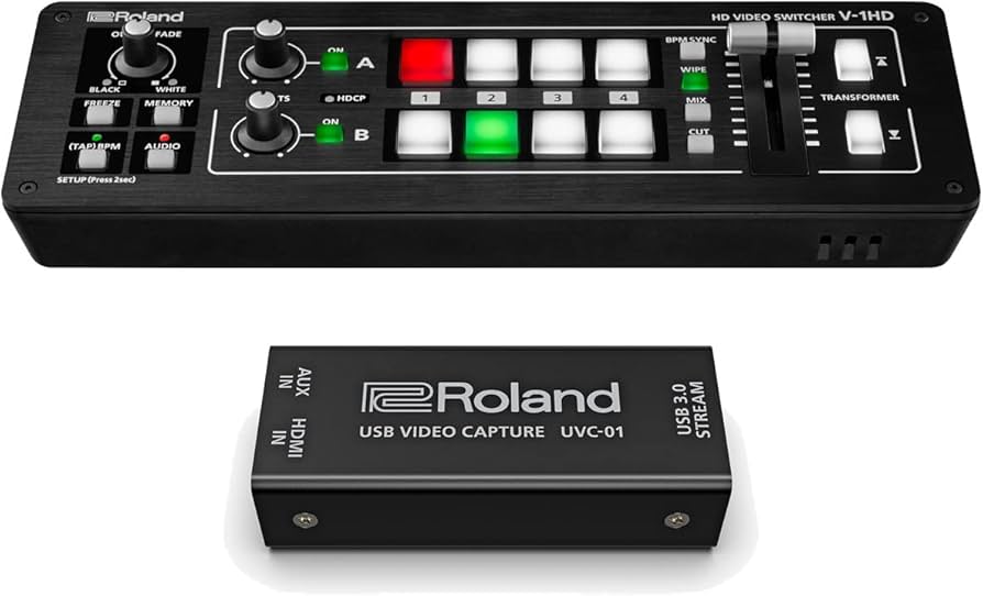 Amazon | Roland ローランド/V-1HD + UVC-01 ビデオスイッチャー | VJ