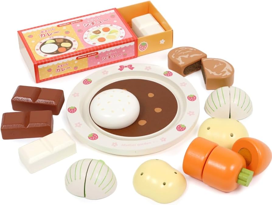 Amazon | マザーガーデン 木製 ままごとセット 甘口カレー＆シチュー