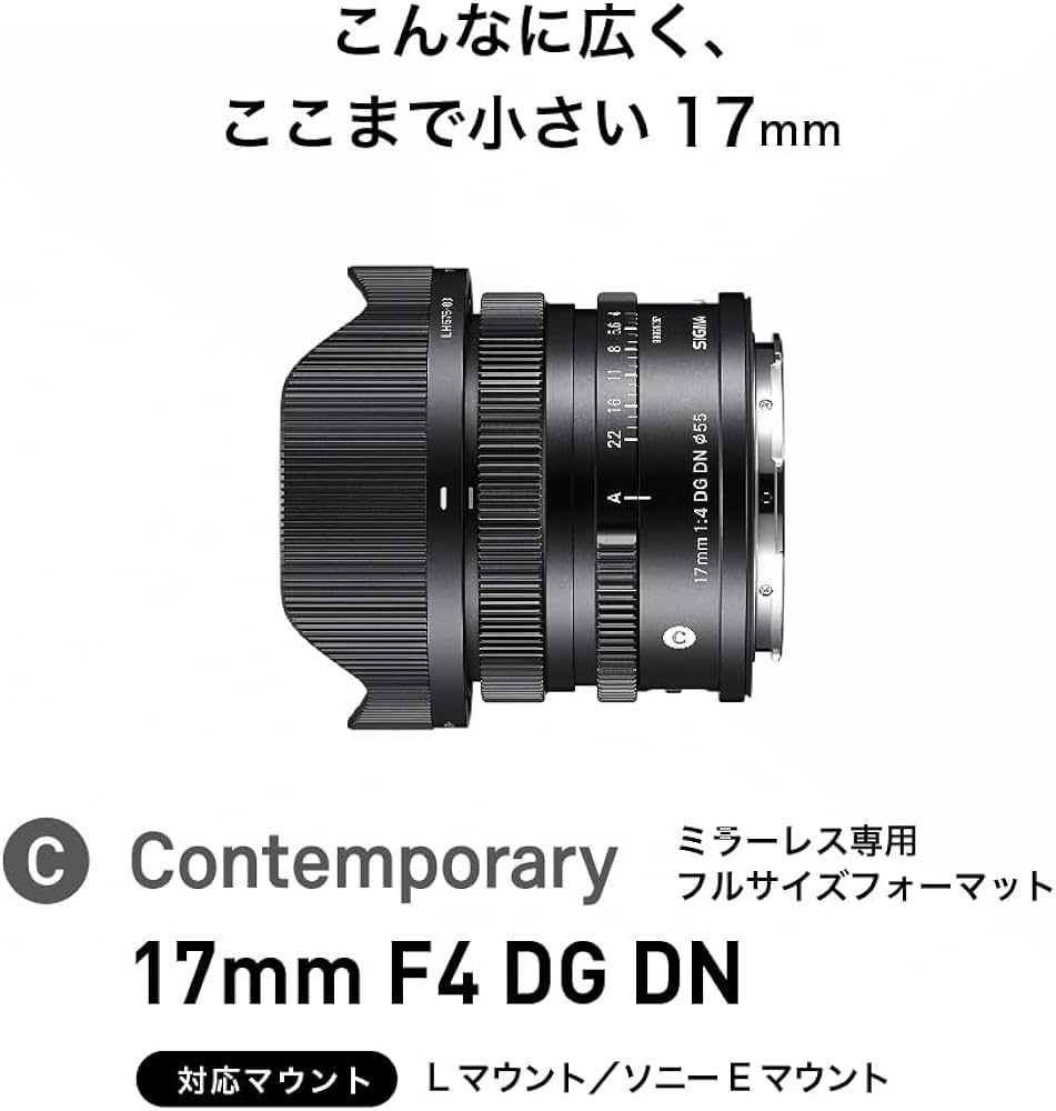 Amazon.co.jp: シグマ(Sigma) レンズ 17mm F4 DG DN Lマウント 単焦点