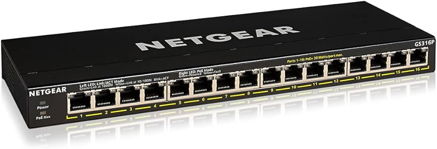 Amazon.com: NETGEAR 16-Port PoE+ Gigabit Ethernet Unmanaged