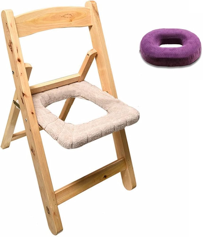 Amazon.co.jp: よもぎ蒸しセット ポータブルトイレ無垢材 背もたれ付き