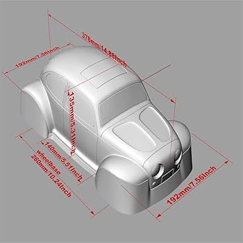 Amazon | SANTAIZI 1/10スケール ビートル クリアボディシェル MTと