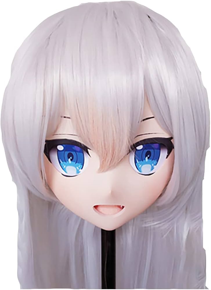 Amazon.co.jp: Resin Female Cosplay Kigurumi Mask VTUBER 樹脂製