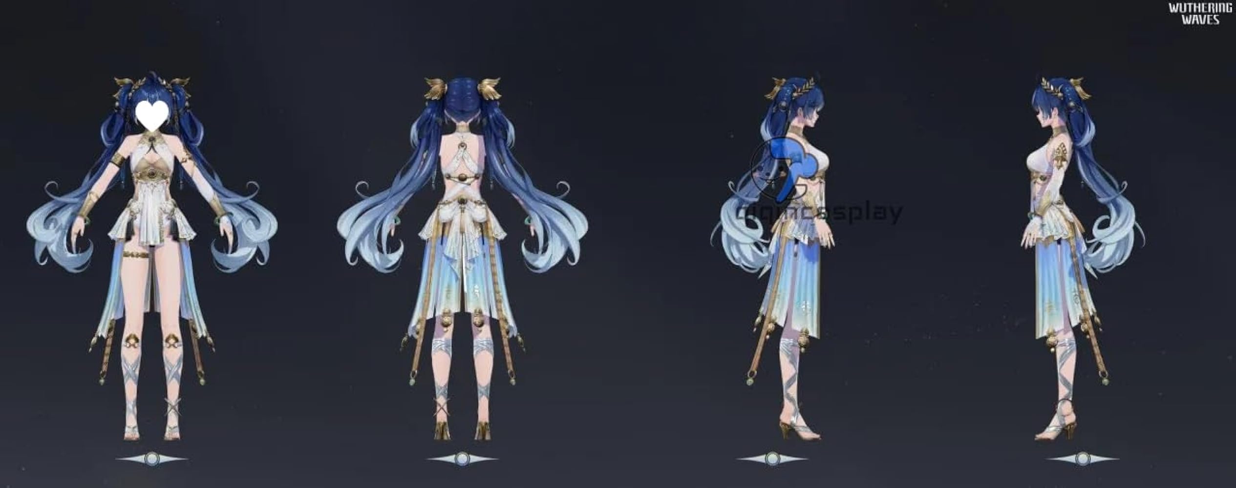 Amazon.co.jp: [ETER] qiqincosplay 予約 鳴潮 ユーノ コスプレ衣装