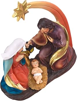 Amazon.co.jp: ベツレヘムの星付き聖家族フィギュア クリスマス