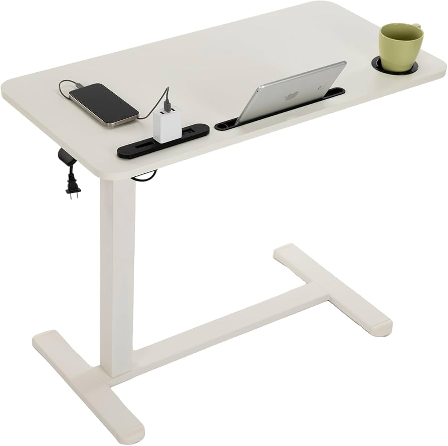 Amazon｜Yesotasサイドテーブル昇降式 ガス圧昇降ベッドテーブル PC