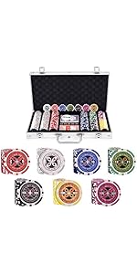 Amazon | GYMAX ポーカーチップ ポーカー チップ 300枚 カジノチップ