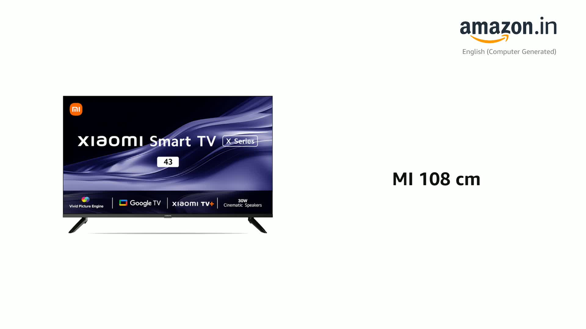 Xiaomi 108 cm (43 inches) X Series 4K Ultra HD Smart Google LED TV