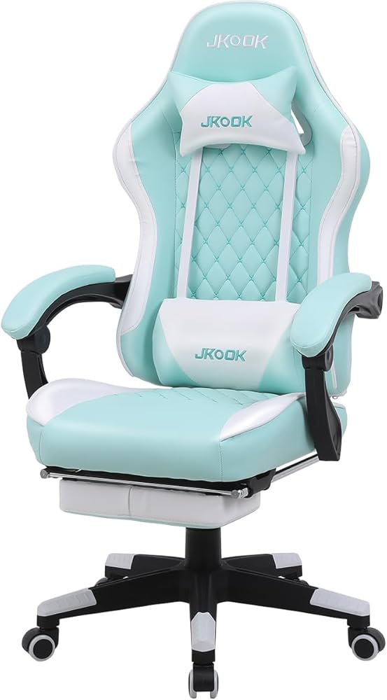 Amazon.co.jp: JKOOK ゲーミングチェア オットマン付き リクライニング