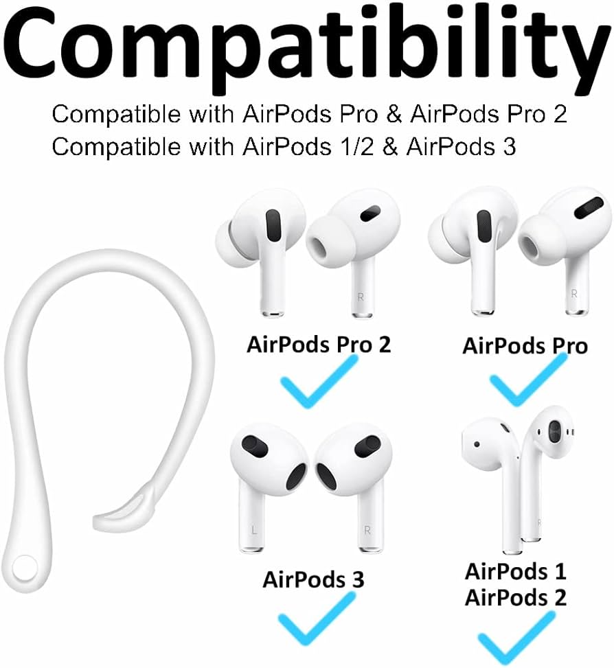 Amazon.com: 4 Pairs 【 Anti-Slip 】 Compatible with AirPods 4 Ear