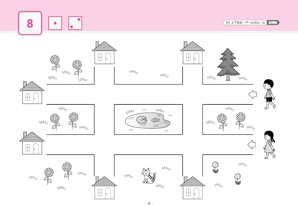 89 単元別ばっちりくんドリル 上下左右・ゲームのルール(基礎編