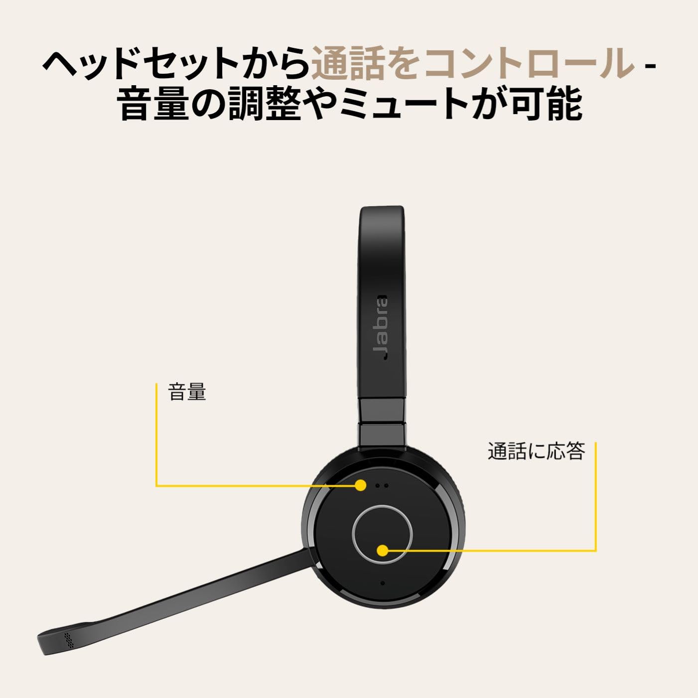 Amazon.co.jp: Jabra ヘッドセット Evolve 65 TE ワイヤレス 両耳 無線