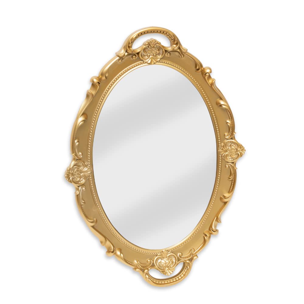 Amazon.co.jp: A-ITEM アンティーク鏡 ブロンズ ホワイト 壁掛け