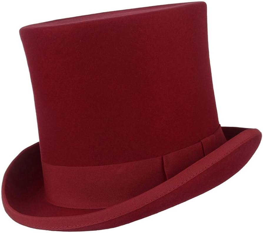 Amazon.co.jp: AKBU レディース 100％ウールワインレッドハットFedora