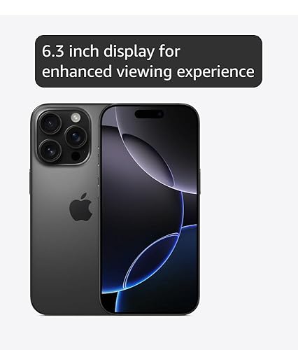 Amazon.com: Apple iPhone 16 Pro, US Version, 1TB, Black Titanium