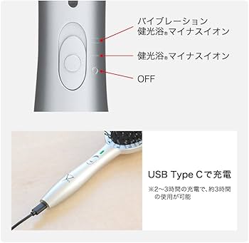 Amazon.co.jp: phiten(ファイテン) YUKO デイリーケア LEDヘアブラシ