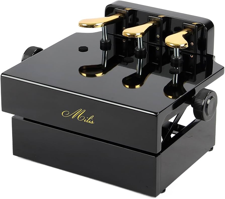 甲南）ピアノ補助ペダル、足台KP-DX 【ブラック】ペダルキャリング