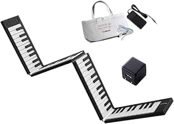 Amazon | 折りたたみ式 電子ピアノ ORIPIA88 BK USB充電器付き MIDI
