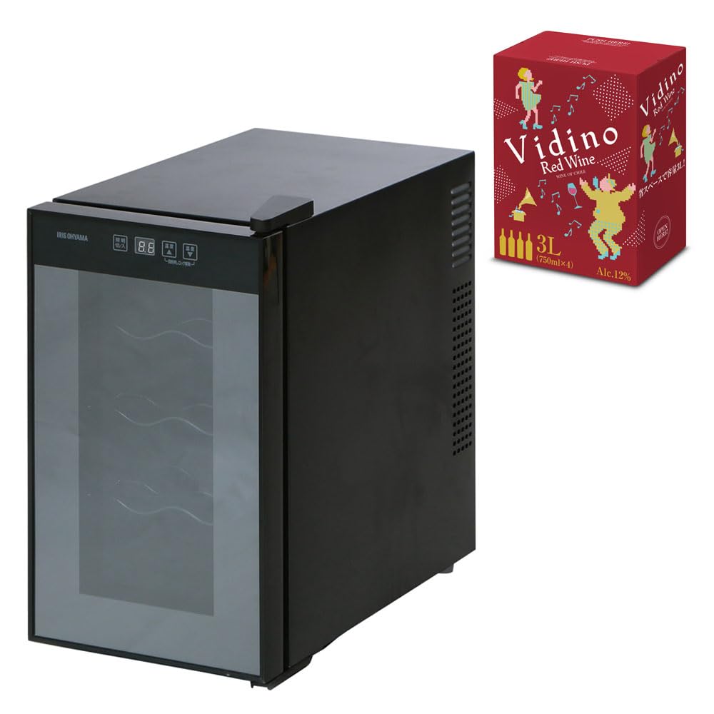 Amazon.co.jp: アイリスオーヤマ ワインセラー 8本収納 25L 8～18